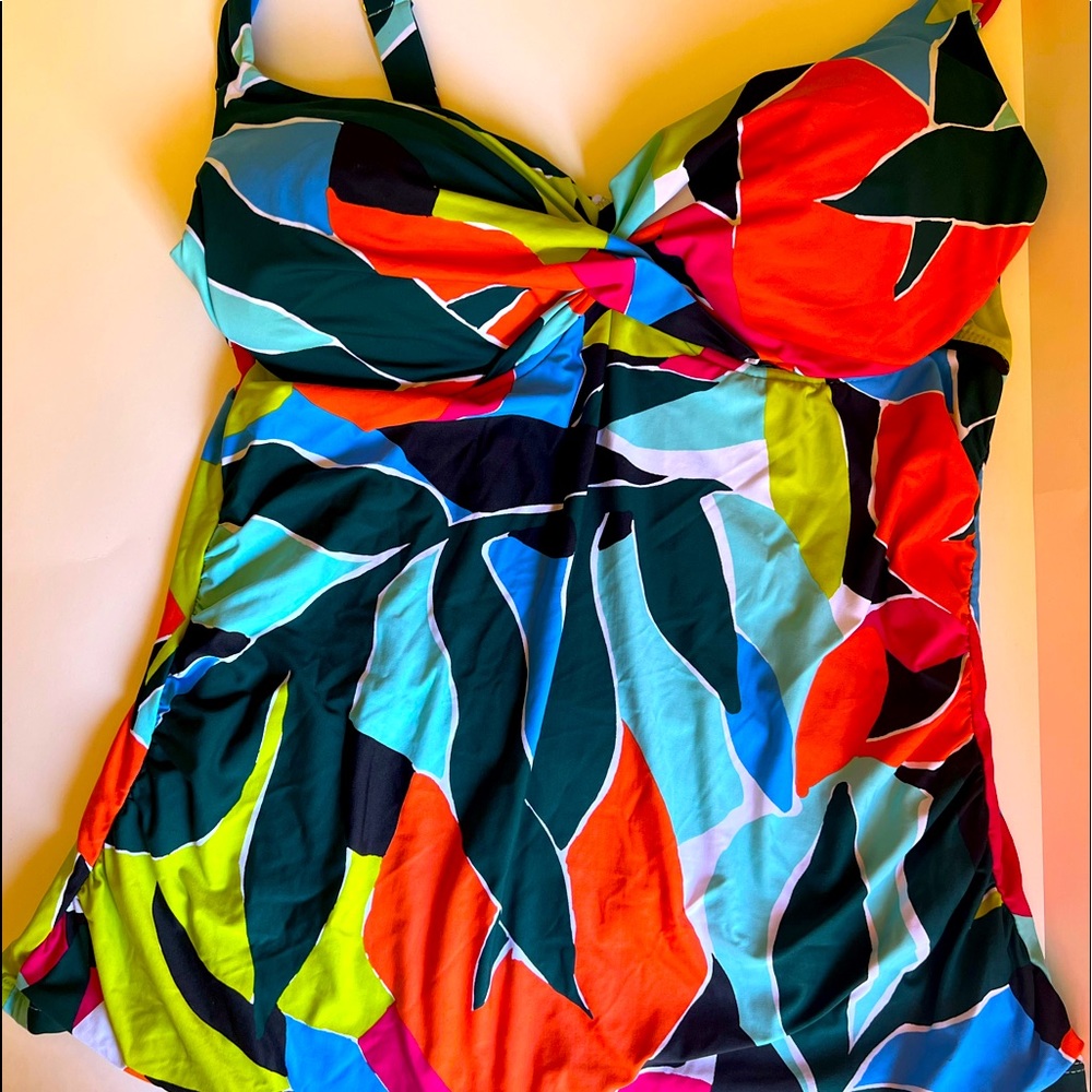 Anne Cole Tankini Top 40D/ 38DD EUC